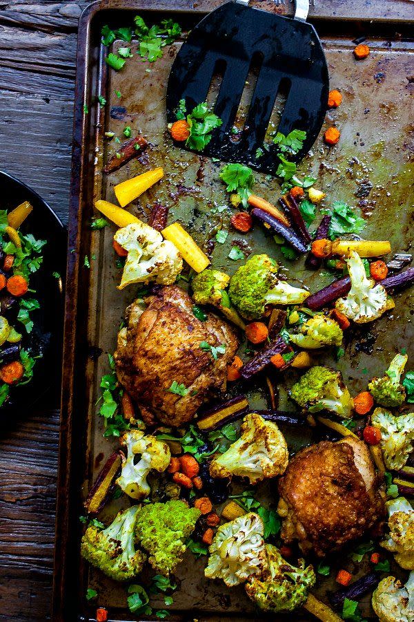 Sheet Pan Curried Chicken and Vegetables