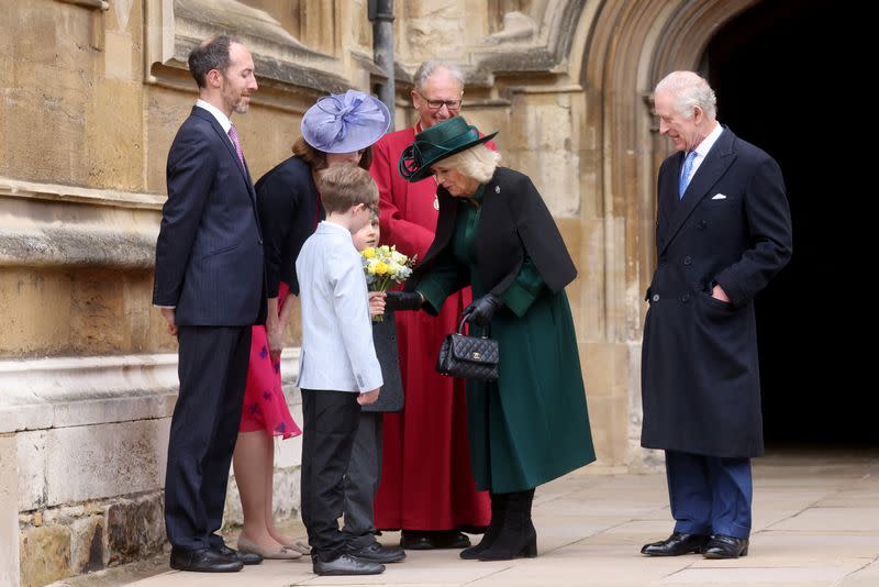 Britain's Royals attend the Easter Matins Service at St. George's Chapel, Windsor Castle