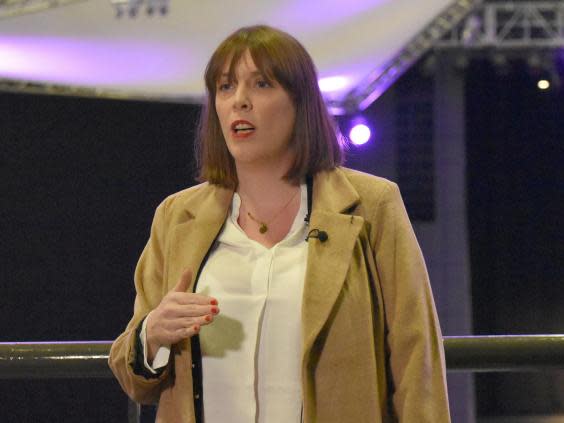 Jess Phillips at the Birmingham Yardley count (PA)