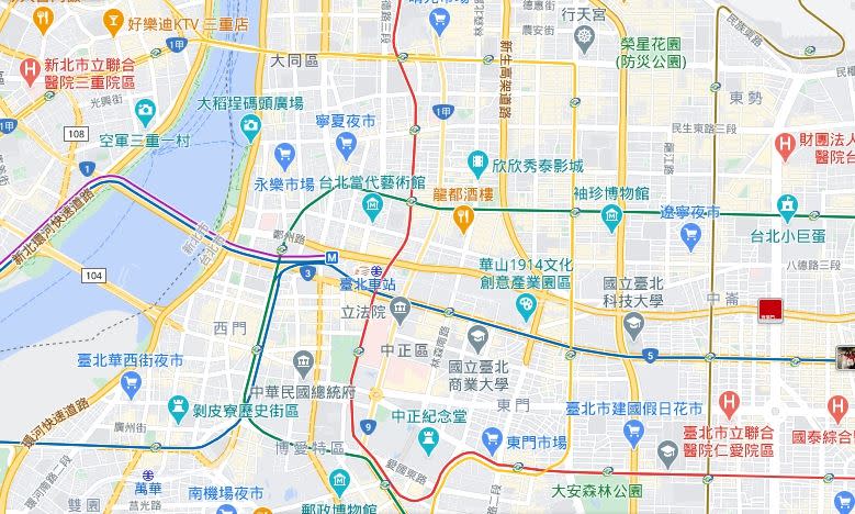 現今有即時的網路地圖相當方便。（示意圖／翻攝自Google Maps）