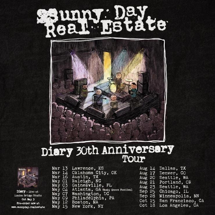 Sunny Day Real Estate 30th anniversary tour poster
