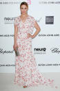 "Glee's" Dianna Agron opted for a beachy, sun-kissed look for the Elton party, and it suited her well.