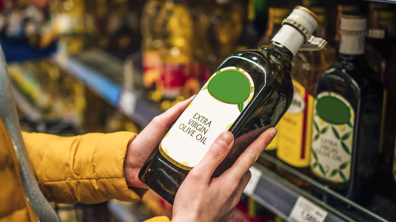 extra virgin olive oil bottle