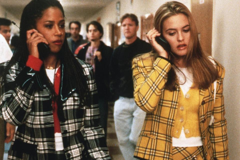 Thing of the past: Dionne (Stacey Dash) and Cher (Alicia Silverstone) talk on their phones in the seminal 1995 teen movie ‘Clueless’ (Shutterstock)