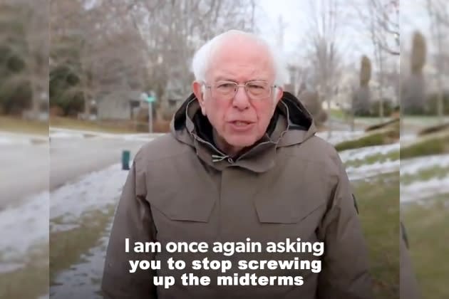 bernie-meme-midterms - Credit: Composite based on video posted by Bernie Sanders/Twitter