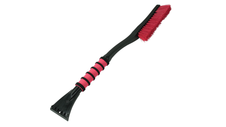 Clear your windshield of snow and ice with this compact double-duty brush and blade.