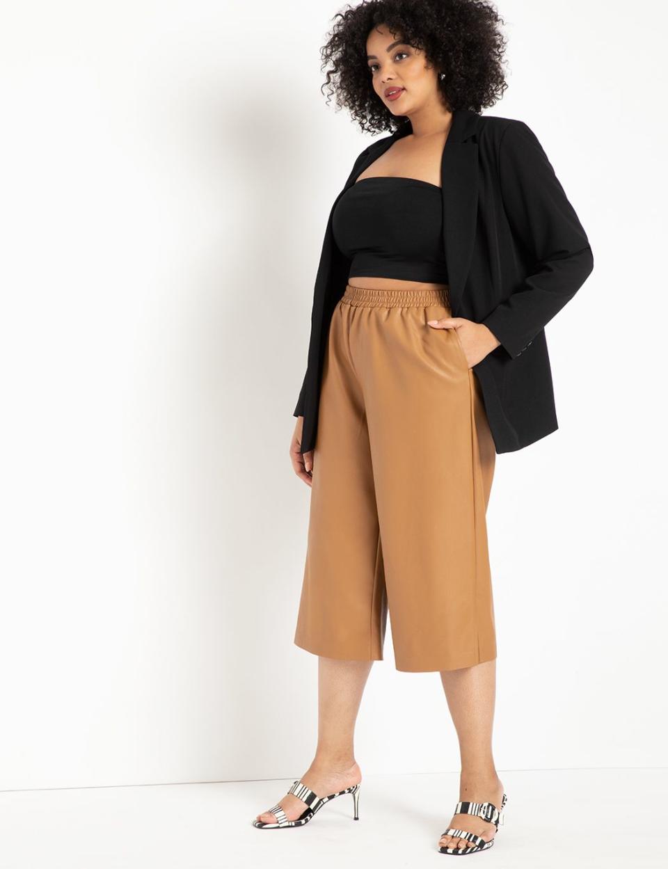 29) Vegan Leather Culotte