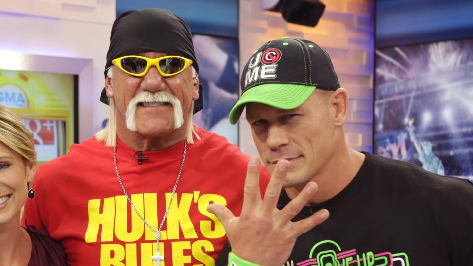 John Cena inherited Hulk Hogan's mantle as WWE's family-friendly hero during the 2000s and 2010s. (Disney/Getty)