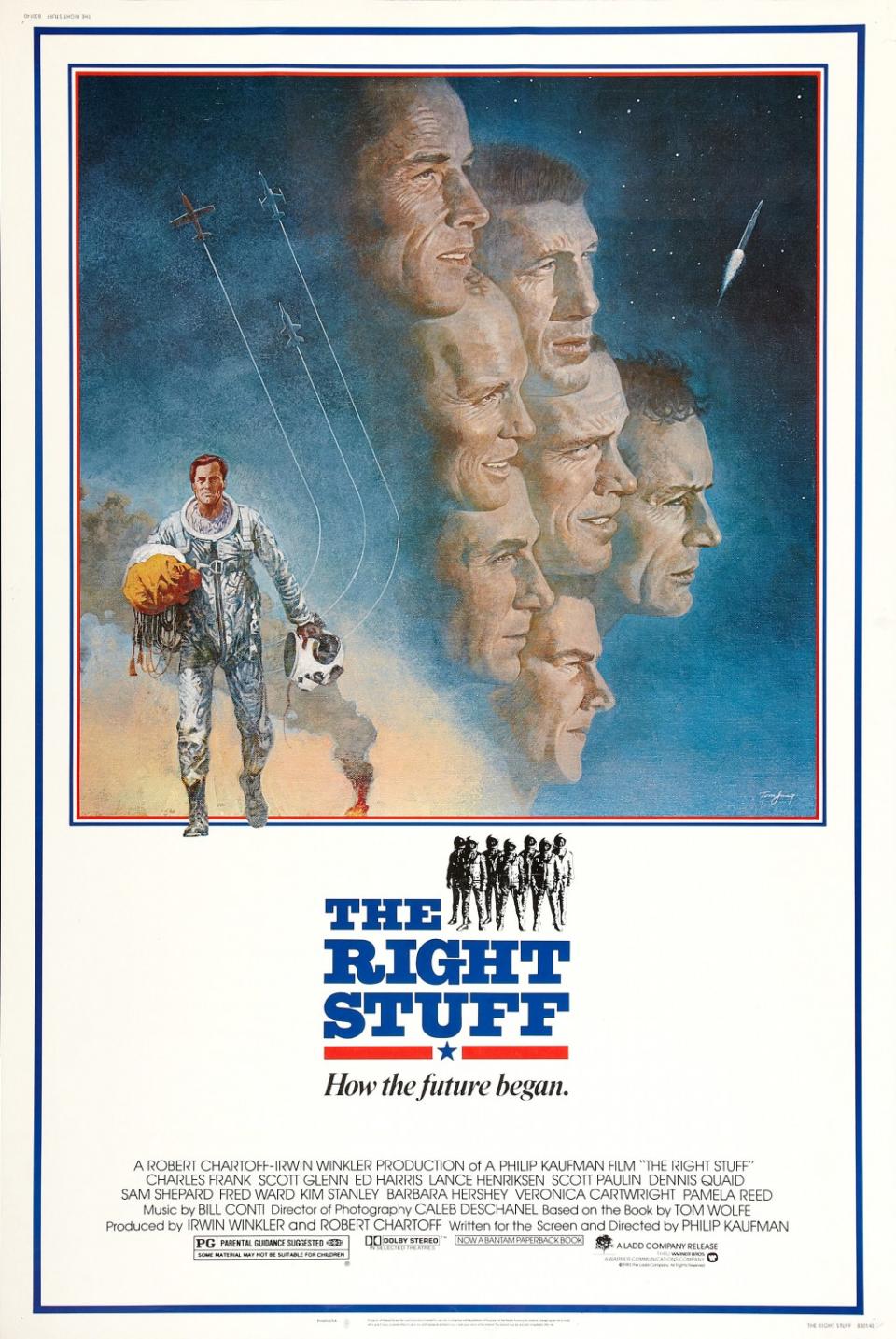 a movie poster depicting several astronauts in space suits