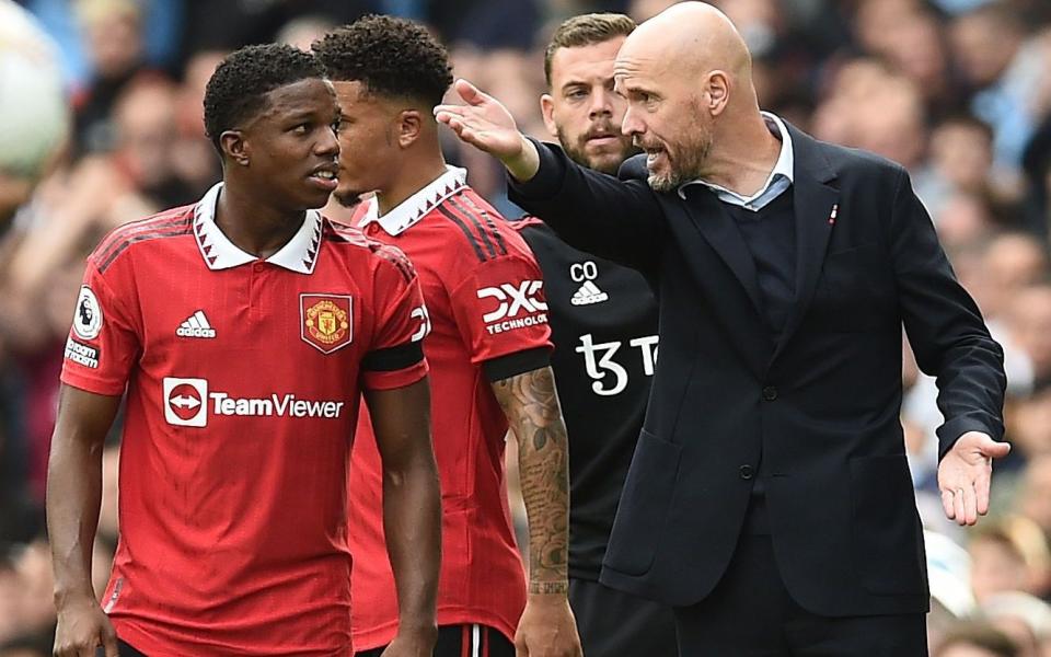 Tyrell Malacia - Manchester City vs Manchester United, player ratings: Tyrell Malacia looked a red card waiting to happen - EPA