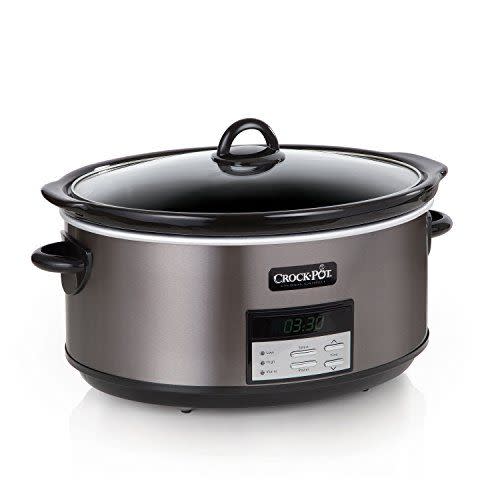 Crock-Pot - Cook & Carry Programmable 6-Quart Slow Cooker - Matte Black -  Black Friday