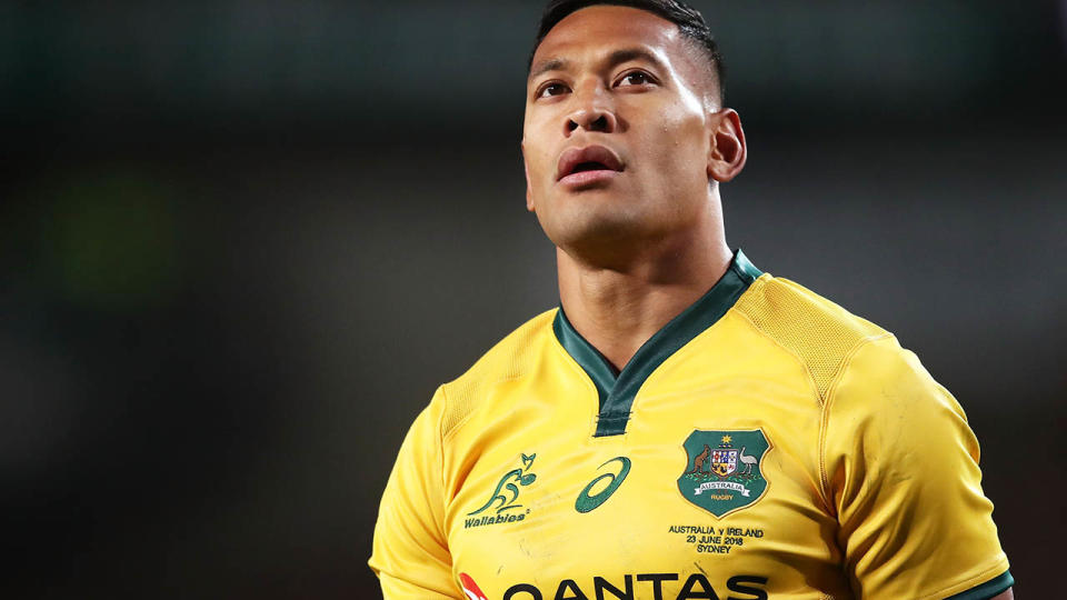 Israel Folau in 2018.  (Photo by Matt King/Getty Images)