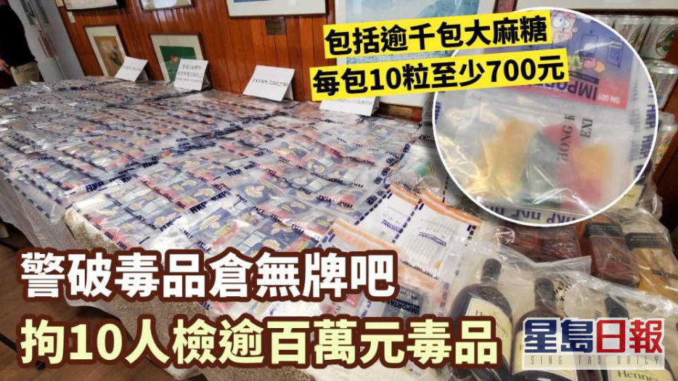 警方檢獲過百萬元毒品。