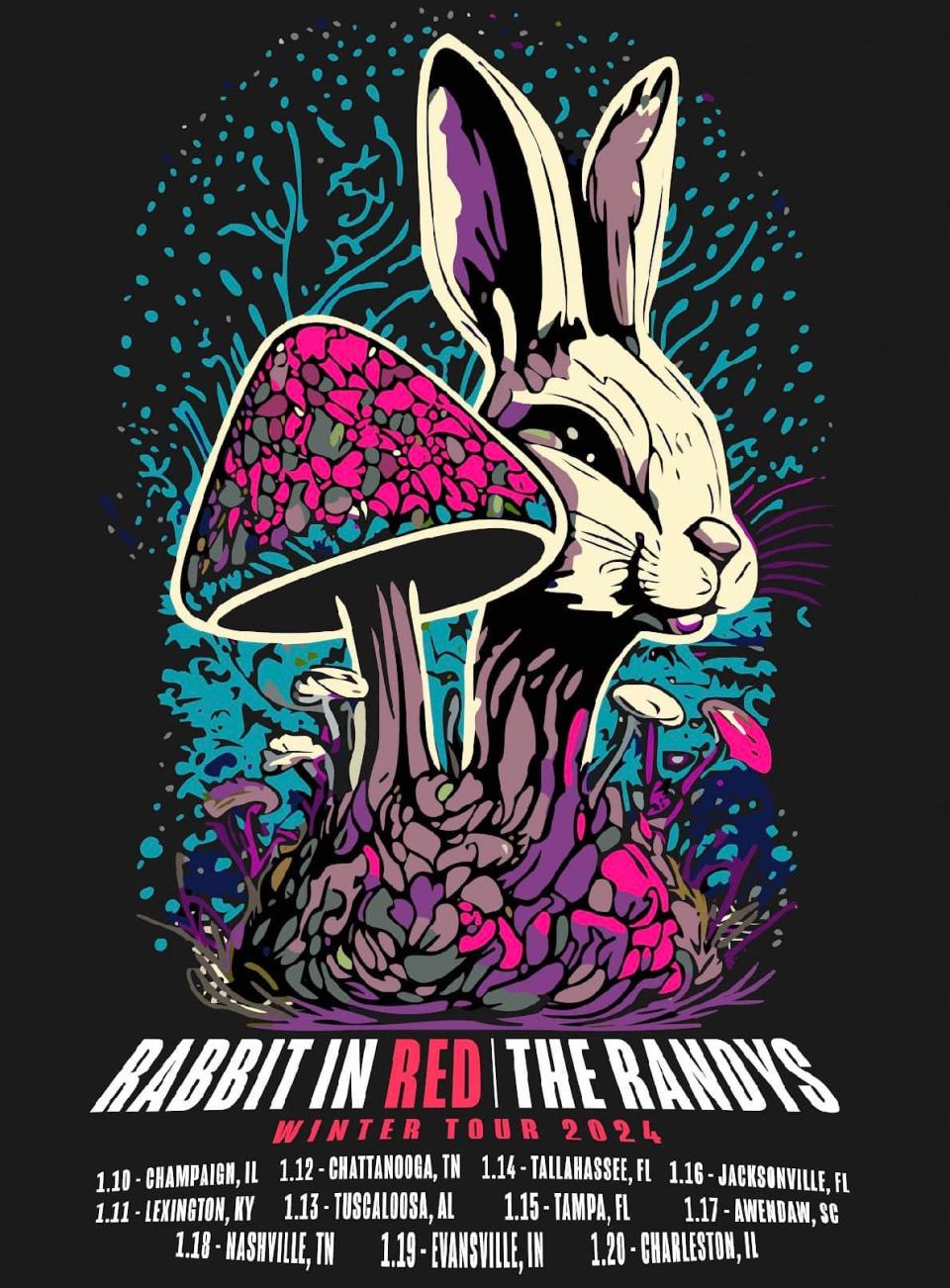 Drift Loud Records labelmates Rabbit in Red and The Randys will play Druid City Brewing Company beginning at 7 p.m. Saturday.