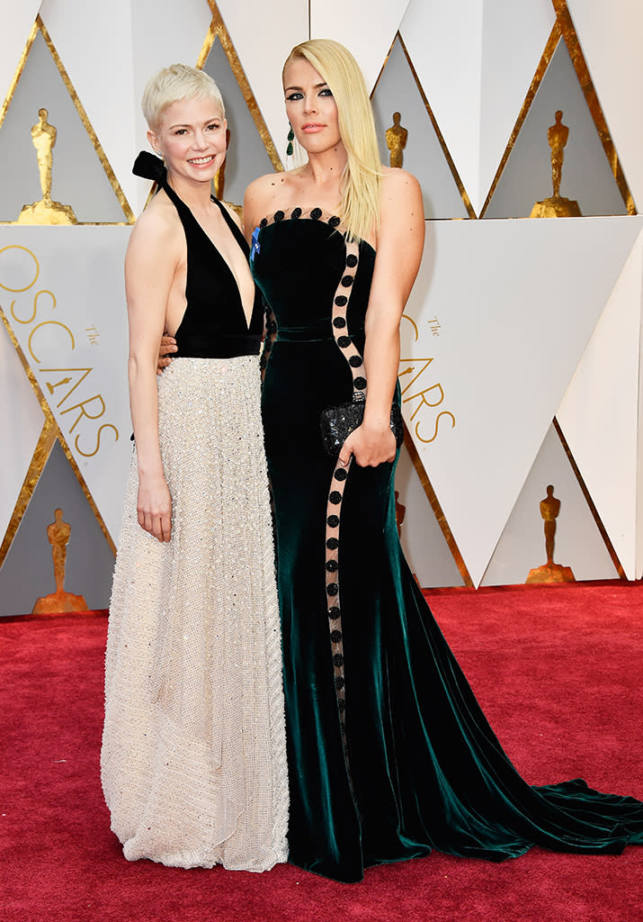 Michelle Williams brought the love of her life, Busy Philipps, with her to the 89th Annual Academy Awards. (Photo: Frazer Harrison/Getty Images)