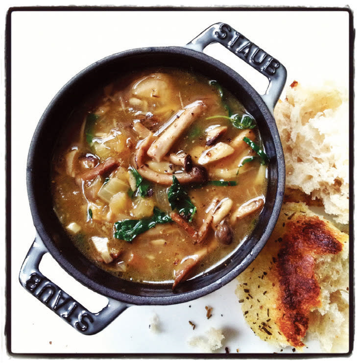 Mushroom and Kale Soup