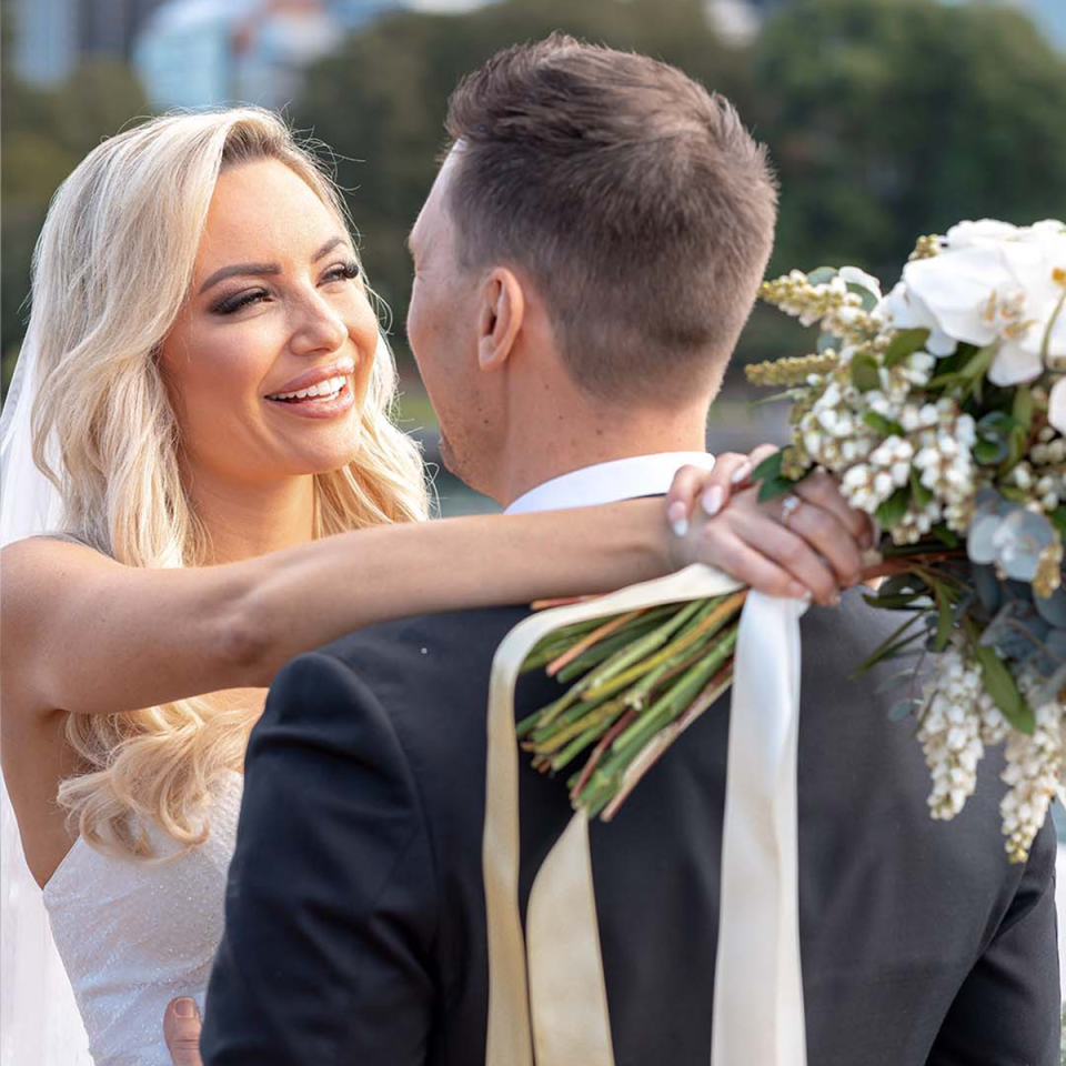 MAFS’ Melinda Willis and Layton Mills at their wedding.