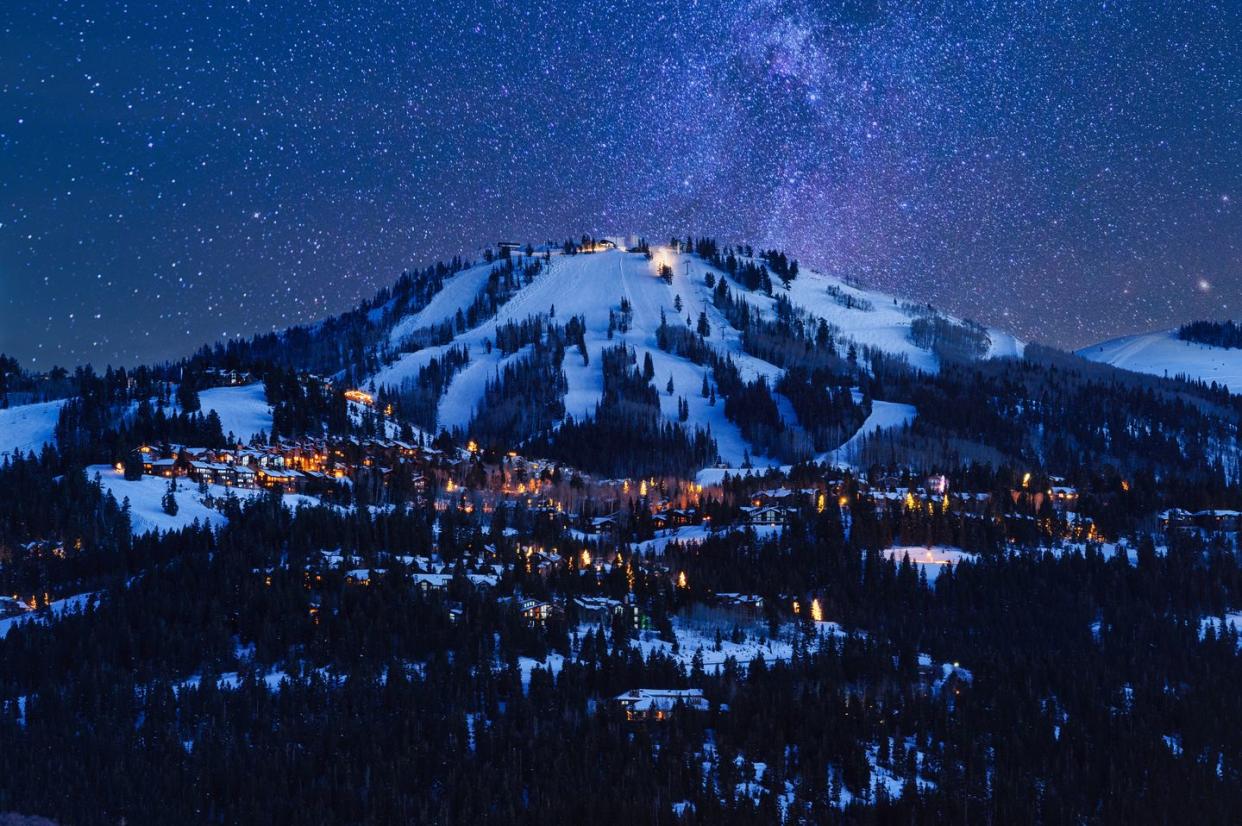 deer valley park city at dusk