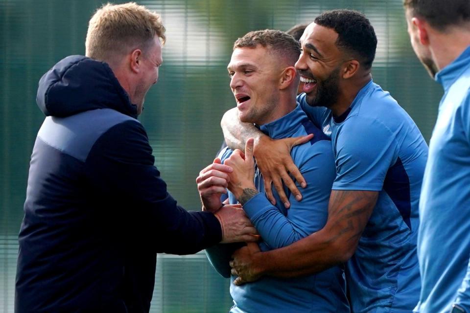 Kieran Trippier, centre, and Callum Wilson, right, are the subjects of transfer speculation (PA Wire)