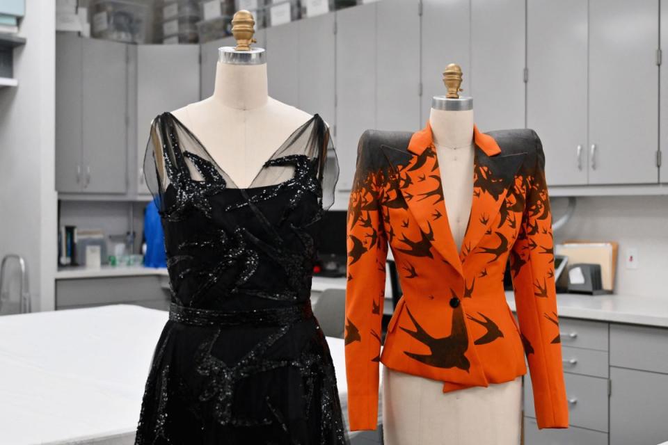 <em>Garments on display at </em><em>the Spring 2024 Costume Institute exhibition announcement</em><p>Photo: Angela Weiss/Getty Images</p>