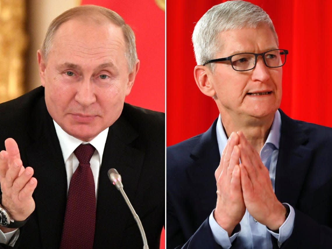 Putin Tim cook