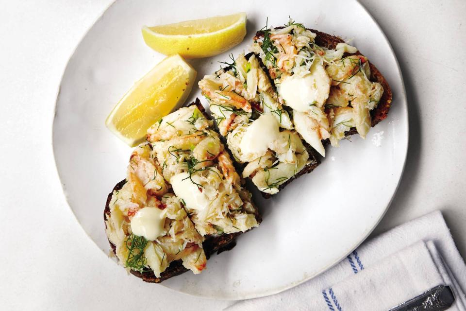 Crab Toast with Lemon Aioli