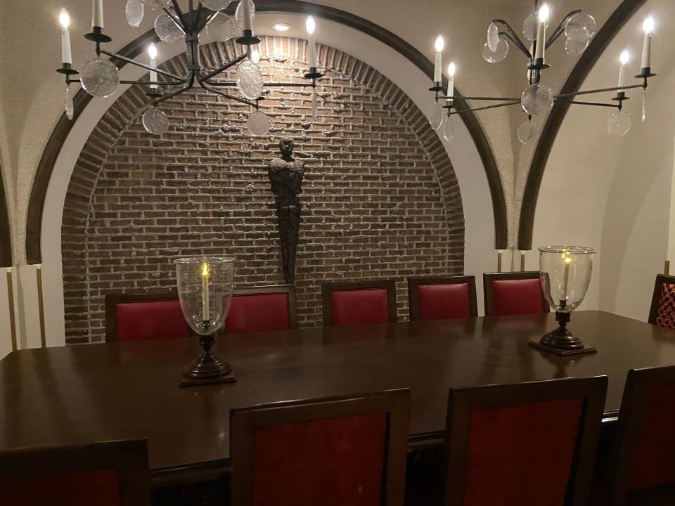 The Royal Cavern is a separate room for private dining events at the Wine Grotto at Saint John's Resort in Plymouth Township.