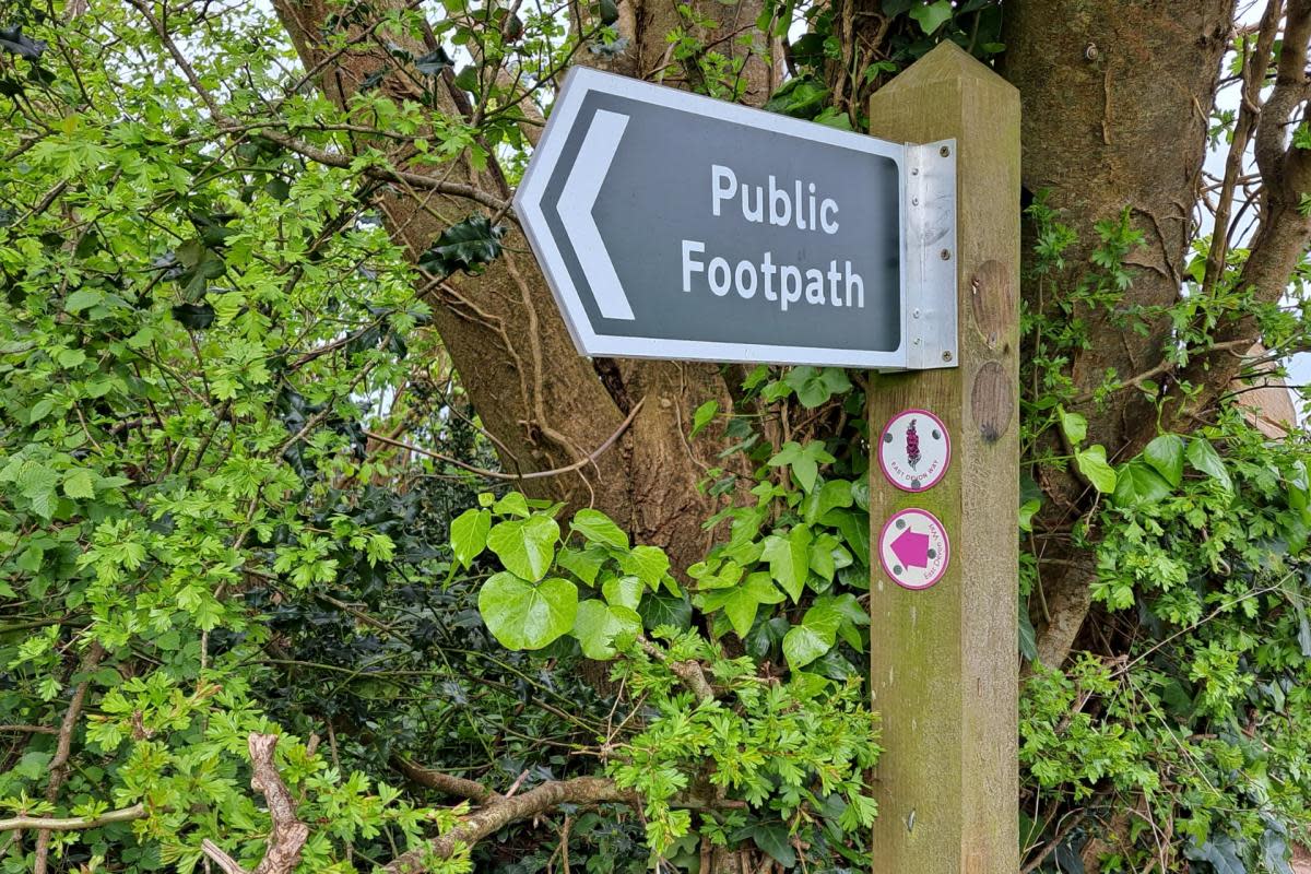 Public footpath sign in Exmouth <i>(Image: Mark Williamson)</i>