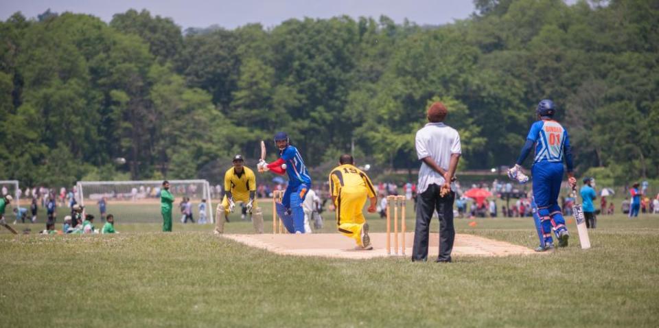 Cricketers in Van Cortlandt Park