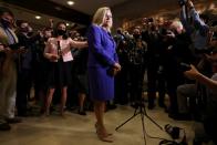 U.S. Representative Liz Cheney (R-WY) arrives on Capitol Hill in Washington