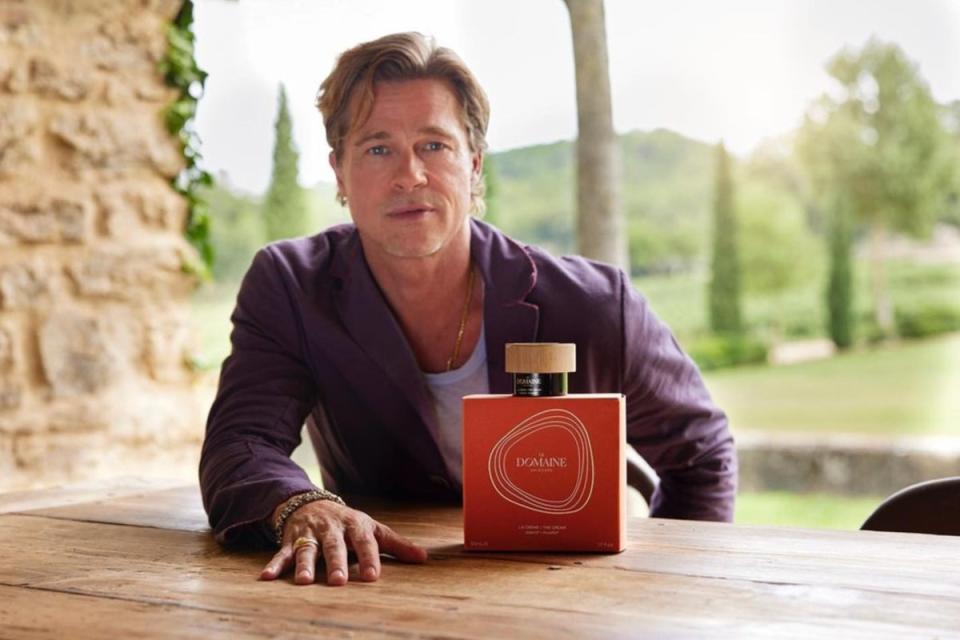 Brad Pitt in a promotional shot for his new skincare brand, Le Domaine (Le Domaine)