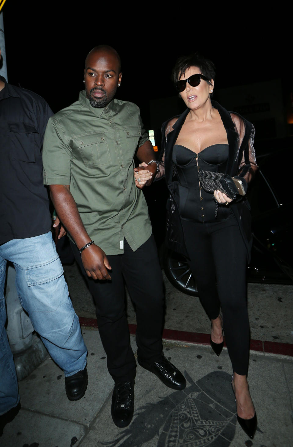 Kim Kardashian and Kanye West in Los Angeles, Calif. celebrating Kylie Jenner’s 18th birthday.