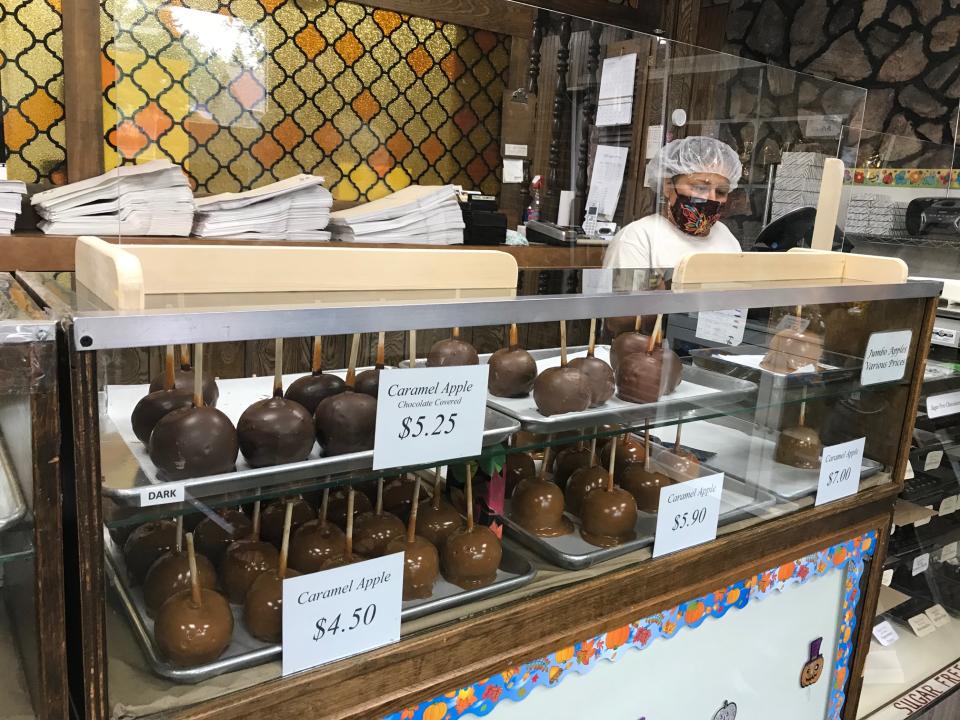 Dan's Candies on Joliet's Plainfield Road sold more than 66,000 hand-dipped apples in 2019. Image via John Ferak/Patch