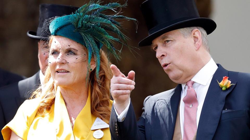 The royal exes appeared friendly at the annual racing event.