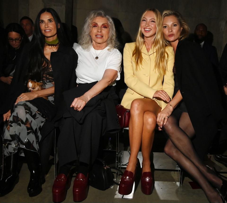 From left to right: Demi Moore, Debbie Harry, Lila Moss and Kate Moss