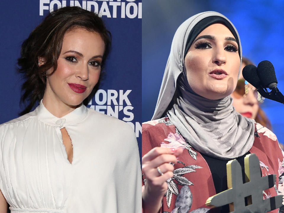 Alyssa Milano and Linda Sarsour. (Photo: Getty Images)