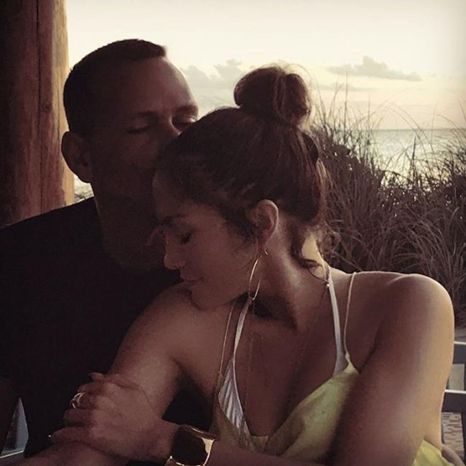 <p>In case you didn’t know, J.Lo is crazy about A-Rod and isn’t shy about PDA. “<span title="Edited">My <a rel="nofollow noopener" href="https://www.instagram.com/explore/tags/mcm/" target="_blank" data-ylk="slk:#MCM;elm:context_link;itc:0;sec:content-canvas" class="link ">#MCM</a> [heart emoji],” she captioned this lovey-dovey pic. </span>(Photo: <a rel="nofollow noopener" href="https://www.instagram.com/p/BUbN7iXFE5k/" target="_blank" data-ylk="slk:Jennifer Lopez via Instagram;elm:context_link;itc:0;sec:content-canvas" class="link ">Jennifer Lopez via Instagram</a>) </p>