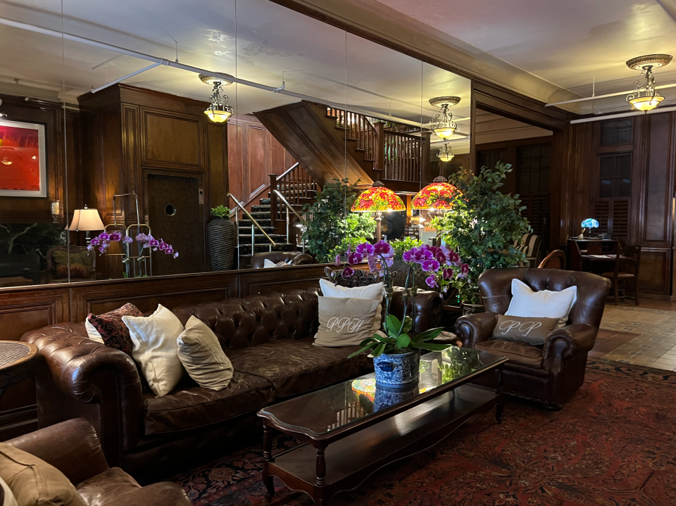 Lobby of the Park Plaza Hotel in Winter Park, Florida.