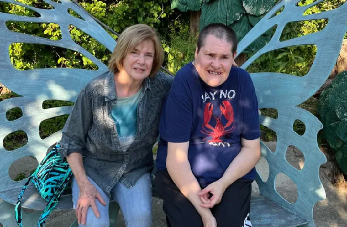Michelle Freestone with her son Evan, who has special needs. Freestone was Evan's primary caregiver until her death in a fatal car accident in November 2023.