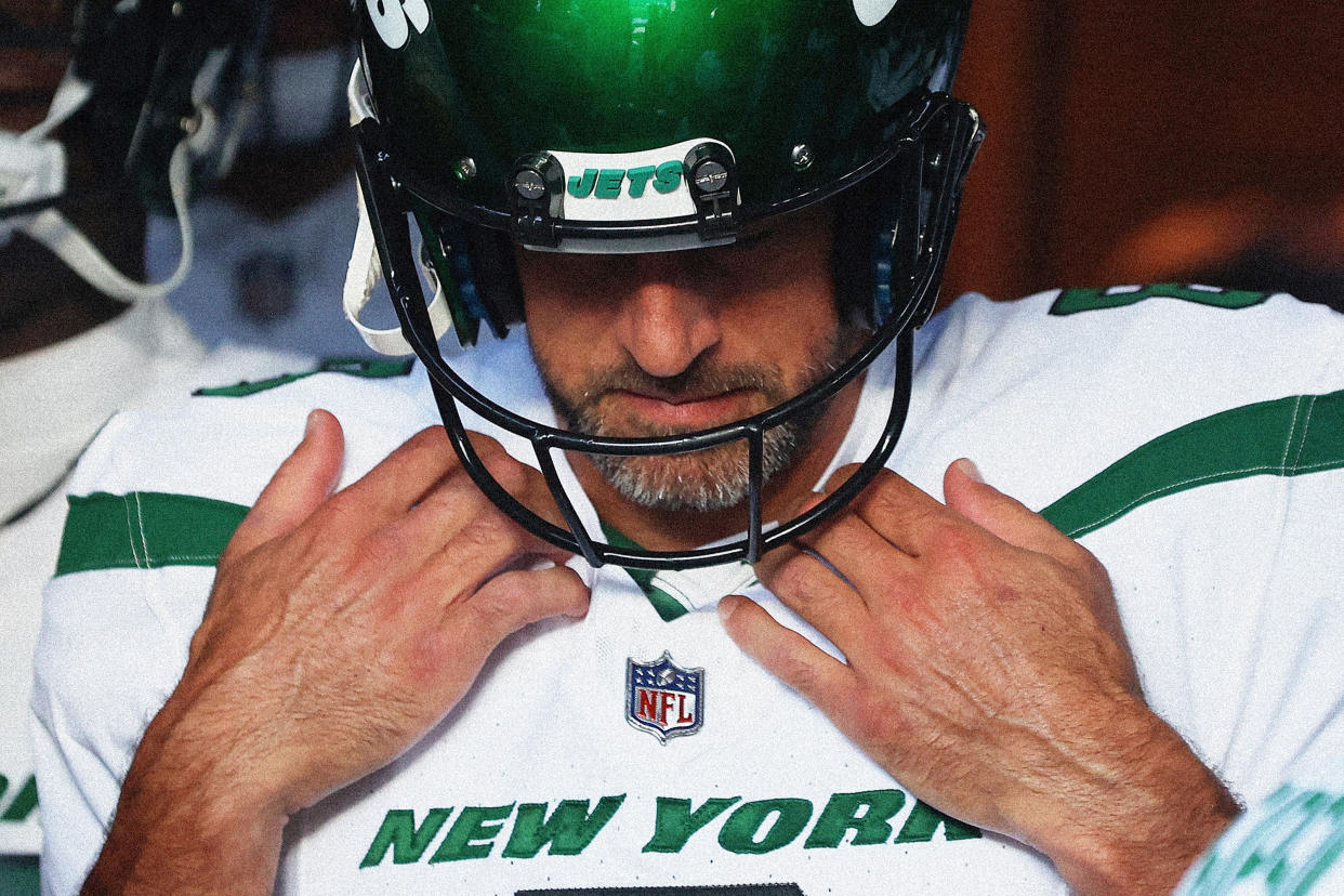 New York Jets quarterback Aaron Rodgers.