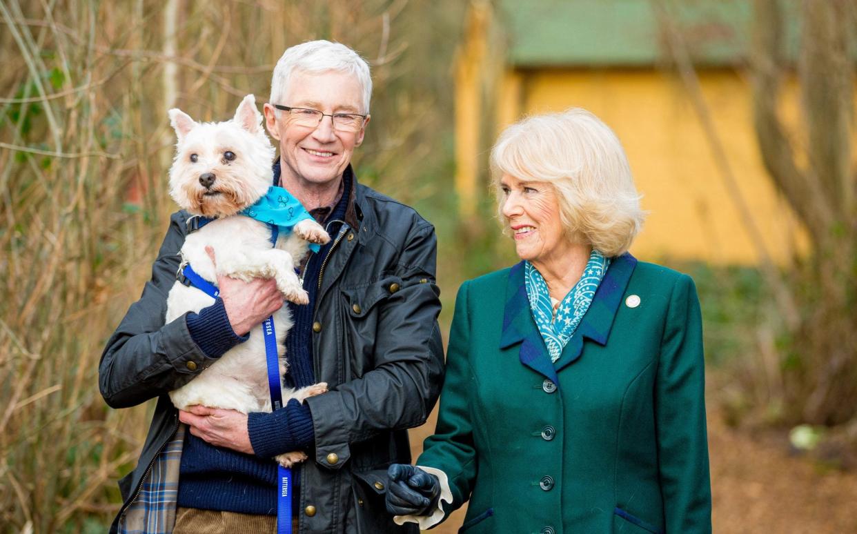 O'Grady with the Queen last year at Battersea Dogs and Cats Home - ITV