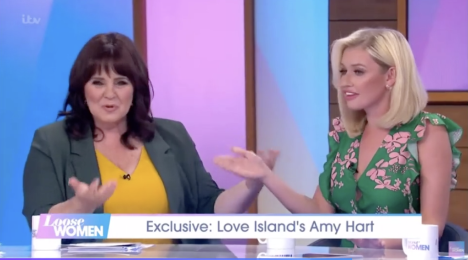 Coleen Nolan and Amy Hart on Loose Women (ITV)