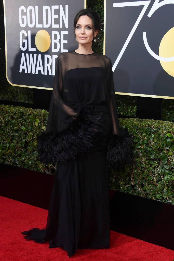 <p>Angelina Jolie, a presenter, attends the 75th Annual Golden Globe Awards at the Beverly Hilton Hotel in Beverly Hills, Calif., on Jan. 7, 2018. (Photo: Steve Granitz/WireImag </p>