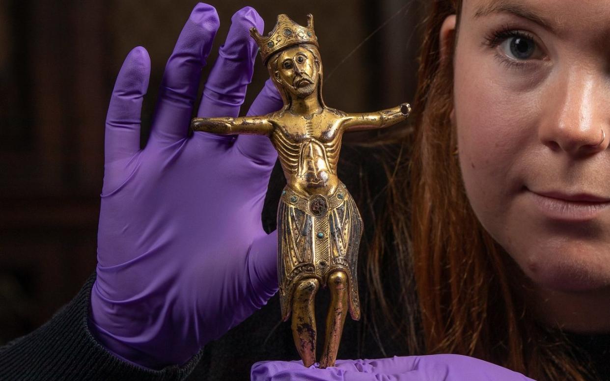 The gilded and enameled figure of Christ from York’s St Mary’s Abbey - Â©2019 CAG Photography Ltd