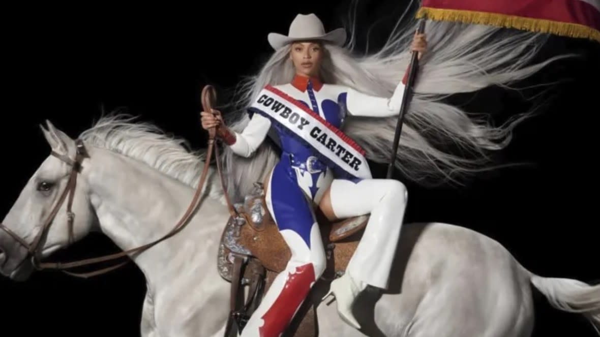 <span class="copyright">This image released by Parkwood/Columbia/Sony shows the cover art for the album “Act ll: Cowboy Carter” by Beyoncé. (Photo credit: Parkwood/Columbia/Sony via AP)</span>