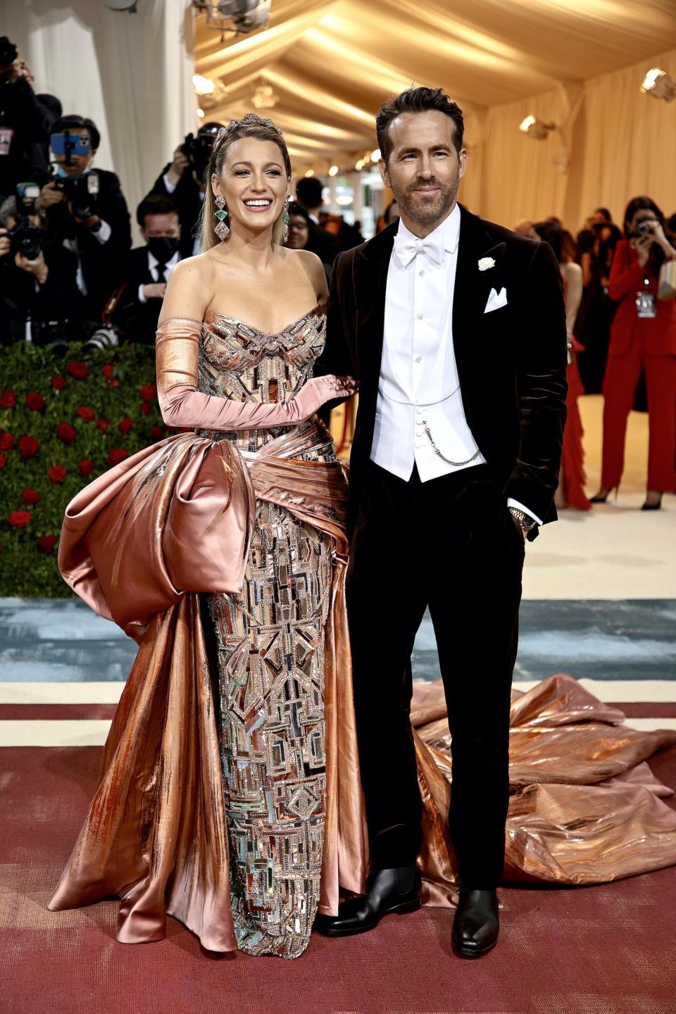 Blake Lively and Ryan Reynolds at the 2022 Met Gala.