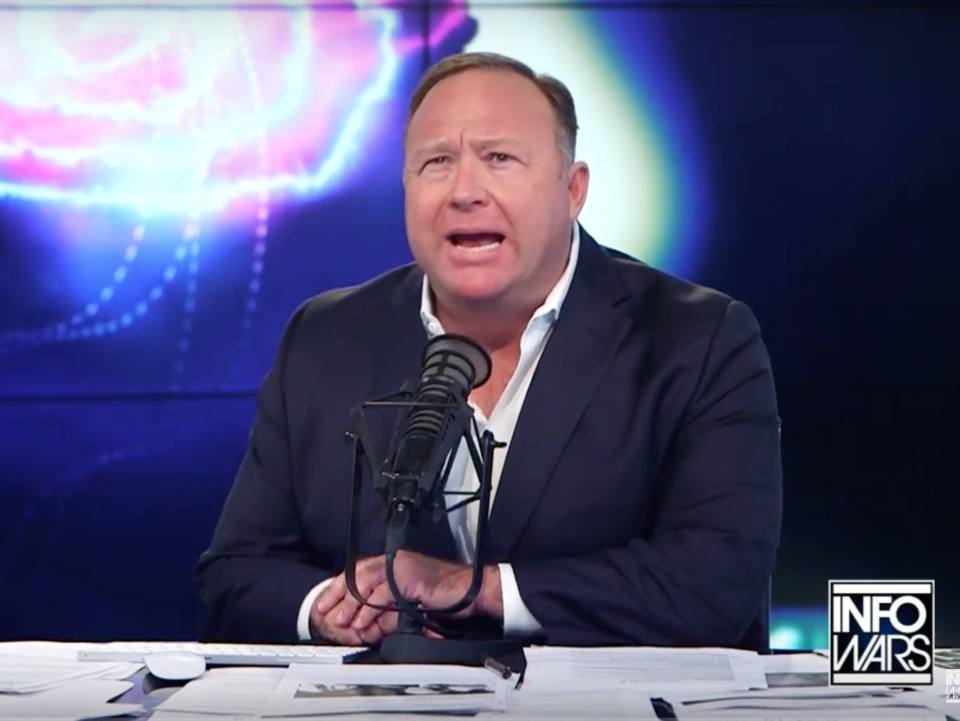 Alex Jones pleads with Donald Trump to fight 'censorship' after Infowars host is banned by YouTube and Facebook