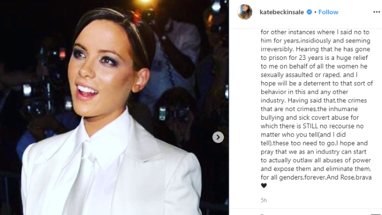 Screengrab from Kate Beckinsale's Instagram