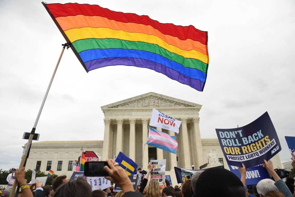 The US Supreme Court ruled in 2020 to extend anti-discrimination protections to LGBT+ Americans, but Congress is trying to enshrine those rights in statute. (AFP via Getty Images)
