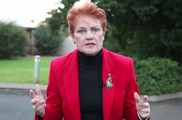 Pauline Hanson has copped flack for video likening Muslims to dangerous dogs in the wake of the Orlando massacre. Picture: Facebook/Pauline Hanson Please Explain
